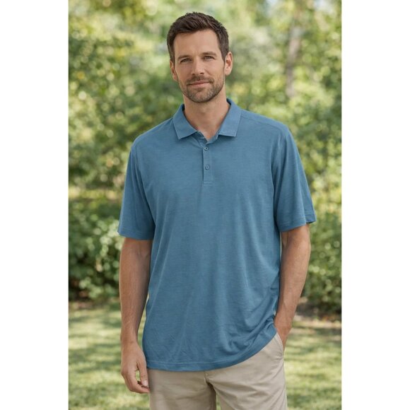 Lululemon Other - Lululemon Mens size XXL Blue Evolution Short-Sleeve Polo Shirt Blue